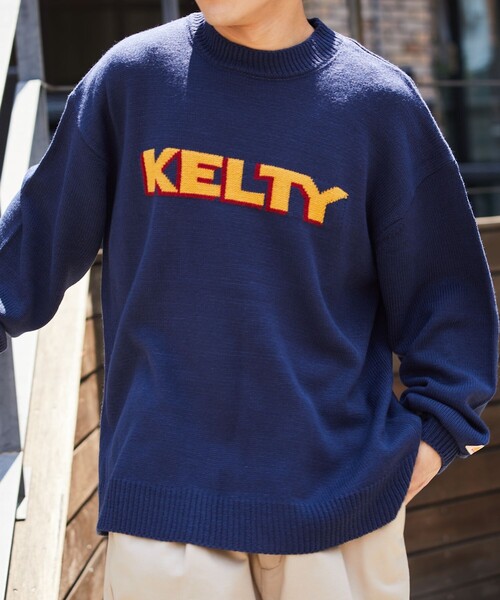 FREAK'S STORE（フリークスストア）の「WEB限定 KELTY×FREAK'S STORE/ケルティ 別注 フロントロゴ クルーネックニット/プルオーバー（ニット/セーター・メンズ・ブラック/グレー/ベージュ/オリーブ/ネイビー・SMALL/MEDIUM/LARGE）」の18枚目の写真