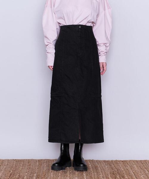 美品 AEWEN MATOPH ボタニカルプリント デニムスカート グレー系 美品 AEWEN MATOPH ボタニカルプリント デニムスカート グレー系