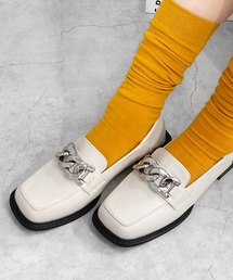 minia | ビッグチェーンスクエアトゥローファー　◆(ローファー)