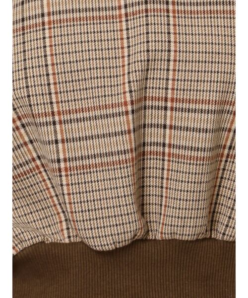 EVRIS（エヴリス）の「チェックリブドッキングブラウス（シャツ/ブラウス・レディース・ブラック/ブラウン・FREE）」の6枚目の写真