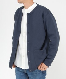 バックフリースクルーネックカーディガン