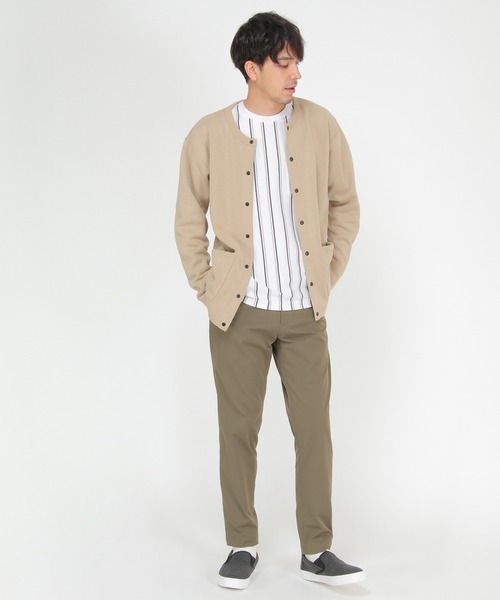 ikka(イッカ)の「バックフリースクルーネックカーディガン(カーディガン/ボレロ・メンズ・ベージュ/ネイビー/グレー・S/M/L/XL)」の6枚目の写真