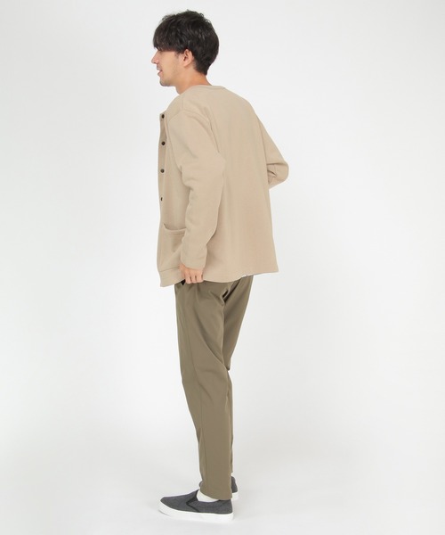 ikka(イッカ)の「バックフリースクルーネックカーディガン(カーディガン/ボレロ・メンズ・ベージュ/ネイビー/グレー・S/M/L/XL)」の7枚目の写真