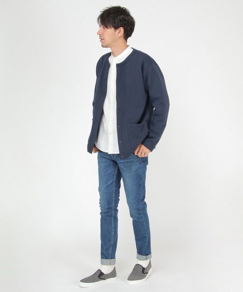 ikka(イッカ)の「バックフリースクルーネックカーディガン(カーディガン/ボレロ・メンズ・ベージュ/ネイビー/グレー・S/M/L/XL)」の8枚目の写真