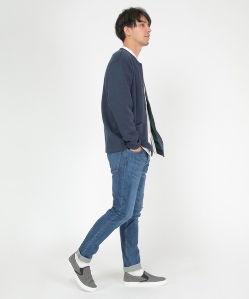 ikka(イッカ)の「バックフリースクルーネックカーディガン(カーディガン/ボレロ・メンズ・ベージュ/ネイビー/グレー・S/M/L/XL)」の9枚目の写真