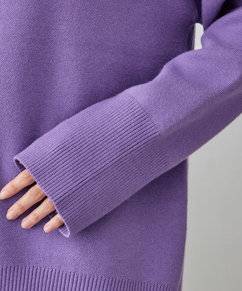 Lui's（ルイス）の「【カタログ掲載アイテム】ダブルジャガードハイネックニット（ニット/セーター・レディース・パープル/オフホワイト/ブラック/グリーン系その他・FREE）」の20枚目の写真