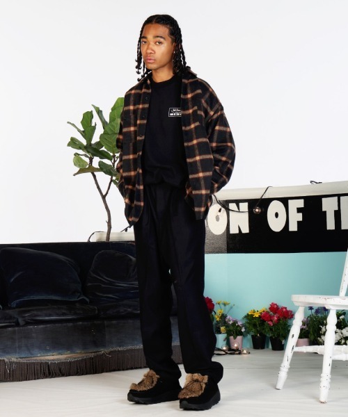 SON OF THE CHEESE(サノバチーズ)の「【SON OF THE CHEESE(サノバチーズ)】Shaggy Check Shirt(シャツ/ブラウス・メンズ・ネイビー/ホワイト・MEDIUM/LARGE/X-LARGE)」の11枚目の写真