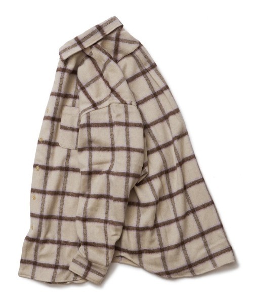 SON OF THE CHEESE(サノバチーズ)の「【SON OF THE CHEESE(サノバチーズ)】Shaggy Check Shirt(シャツ/ブラウス・メンズ・ネイビー/ホワイト・MEDIUM/LARGE/X-LARGE)」の6枚目の写真