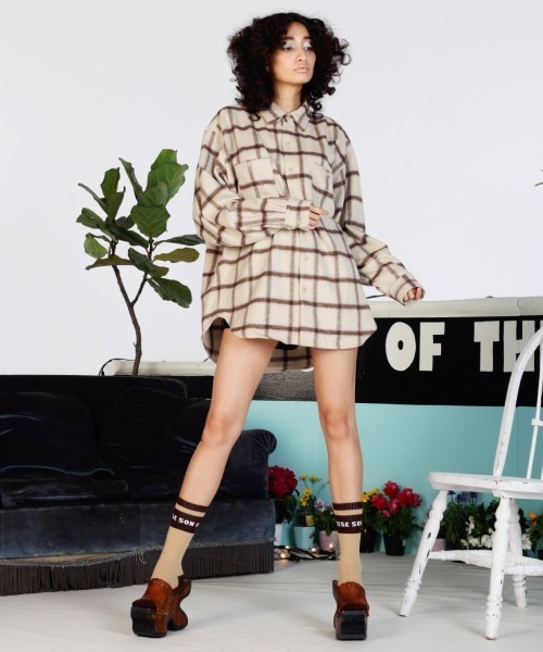 SON OF THE CHEESE(サノバチーズ)の「【SON OF THE CHEESE(サノバチーズ)】Shaggy Check Shirt(シャツ/ブラウス・メンズ・ネイビー/ホワイト・MEDIUM/LARGE/X-LARGE)」の12枚目の写真