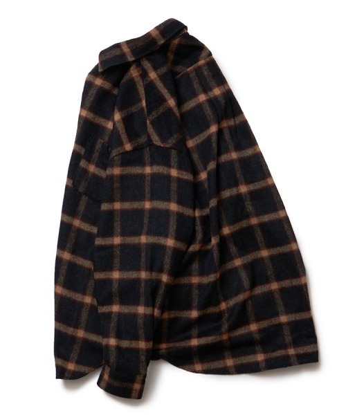 SON OF THE CHEESE(サノバチーズ)の「【SON OF THE CHEESE(サノバチーズ)】Shaggy Check Shirt(シャツ/ブラウス・メンズ・ネイビー/ホワイト・MEDIUM/LARGE/X-LARGE)」の9枚目の写真