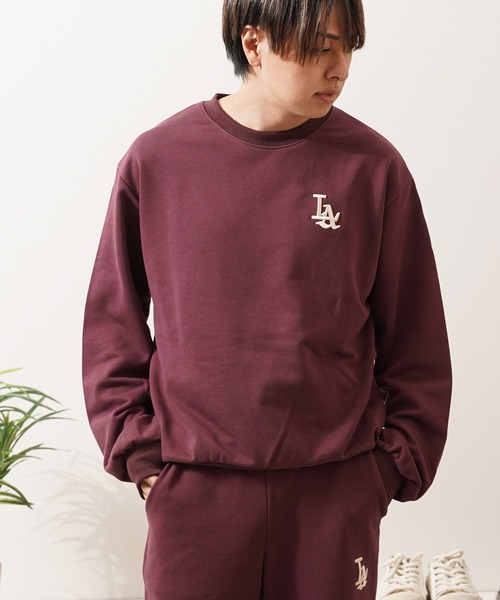 STAY GOLD（ステイゴールド）の「【STAYGOLD】 LA ロゴ刺繍 ルーズスウェット 【セットアップ可能】/  LA Logo Embroidered Loose Sweatshirt（スウェット・メンズ・ホワイト/ブラウン/グリーン/グレー/ブラック/ブルー/ホワイト系/ネイビー/ボルドー・FREE/M/L）」の9枚目の写真