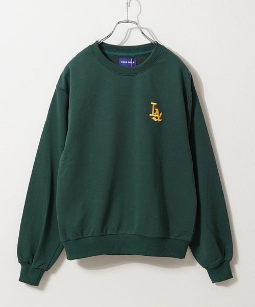 6 ROKU STAY GOLD ITEMS スウェット　Mサイズ STAYGOLD】 LA ロゴ刺繍 ルーズスウェット 【セットアップ可能】/ LA