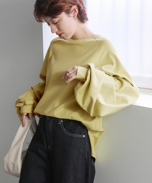 select MOCA(セレクトモカ)の「【サイズ展開あり】ボリュームスリーブオーバーカットソー(Tシャツ/カットソー・レディース・ブラック/オフホワイト/グリーン/ベージュ/ライトグレー/チャコールグレー/ブラウン・FREE/SMALL)」の18枚目の写真