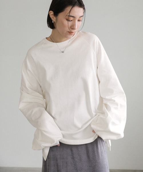 セール】【サイズ展開あり】ボリュームスリーブオーバーカットソー（T