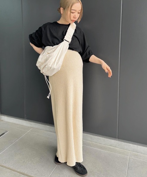 select moca【美品】 ベージュ オーバーサイズ ノーカラー セット サイズ展開あり】シアーオーバーサイズシャツ【by SON