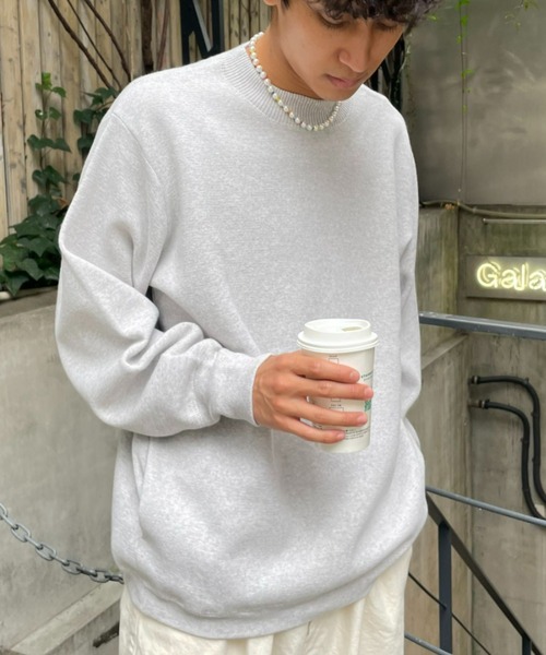 CIAOPANIC(チャオパニック)の「ミラノリブプルオーバー(Tシャツ/カットソー・メンズ・ベージュ/チャコールグレー/グリーン/ホワイト・MEDIUM/LARGE)」の1枚目の写真
