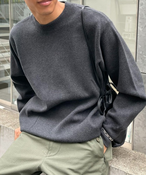 CIAOPANIC(チャオパニック)の「ミラノリブプルオーバー(Tシャツ/カットソー・メンズ・ベージュ/チャコールグレー/グリーン/ホワイト・MEDIUM/LARGE)」の2枚目の写真