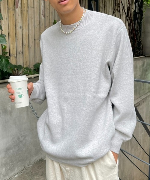CIAOPANIC(チャオパニック)の「ミラノリブプルオーバー(Tシャツ/カットソー・メンズ・ベージュ/チャコールグレー/グリーン/ホワイト・MEDIUM/LARGE)」の6枚目の写真