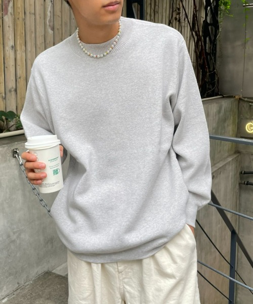 CIAOPANIC(チャオパニック)の「ミラノリブプルオーバー(Tシャツ/カットソー・メンズ・ベージュ/チャコールグレー/グリーン/ホワイト・MEDIUM/LARGE)」の7枚目の写真