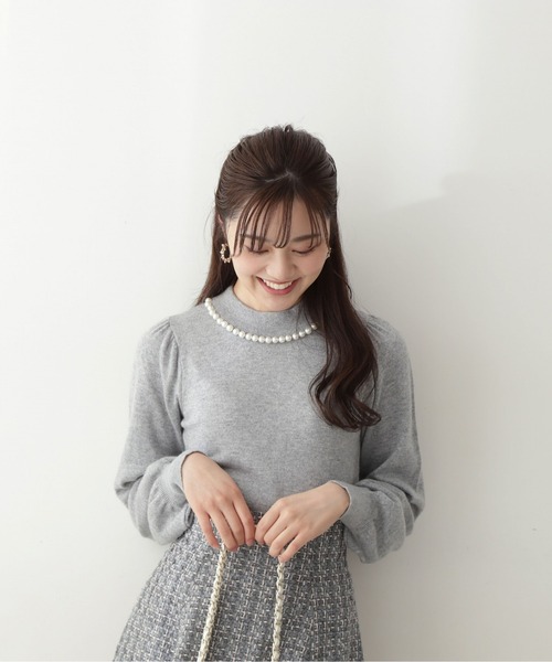 PROPORTION BODY DRESSING（プロポーションボディドレッシング）の「パールネックニット / 1212270030（ニット/セーター・レディース・ブラック/グレー/ピンク系その他・SMALL/MEDIUM）」の18枚目の写真