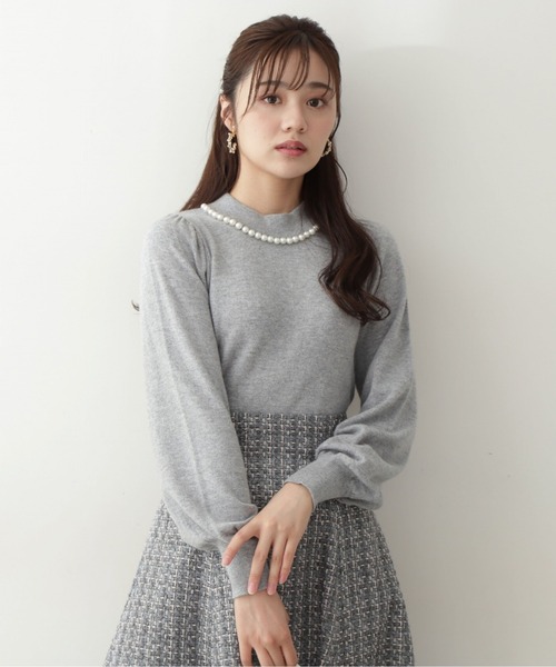 PROPORTION BODY DRESSING（プロポーションボディドレッシング）の「パールネックニット / 1212270030（ニット/セーター・レディース・ブラック/グレー/ピンク系その他・SMALL/MEDIUM）」の17枚目の写真