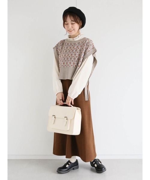 ehka sopo(エヘカソポ)の「【Maison SAJOU】ジャカードベスト(ベスト・レディース・サックスブルー/グリーン/ベージュ・フリ-)」の17枚目の写真