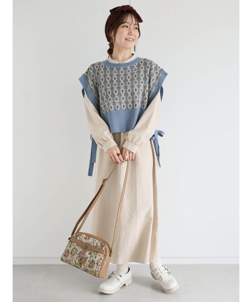 ehka sopo(エヘカソポ)の「【Maison SAJOU】ジャカードベスト(ベスト・レディース・サックスブルー/グリーン/ベージュ・フリ-)」の11枚目の写真