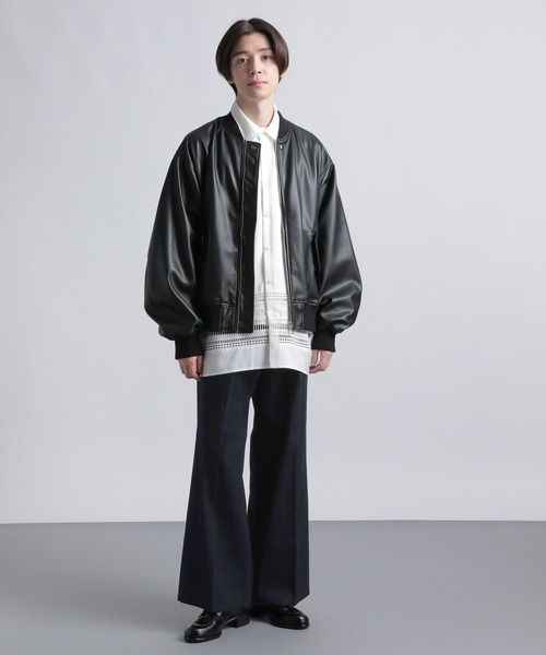 HARE（ハレ）の「ワイドフレアデニムパンツ(HARE)（デニムパンツ・メンズ・ブラック/ブルー系その他・SMALL/MEDIUM）」の5枚目の写真