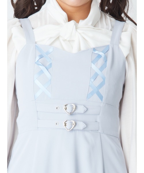 Ank Rouge(アンクルージュ)の「ハートベルトスピンドルJSK(ジャンパースカート・レディース・ブラック/ブルー/ピンク・M)」の10枚目の写真