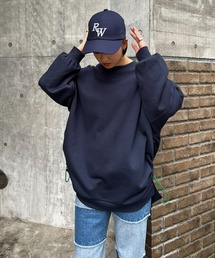 RODEO CROWNS WIDE BOWL | シャーリング カラーチュニックトップス(スウェット)