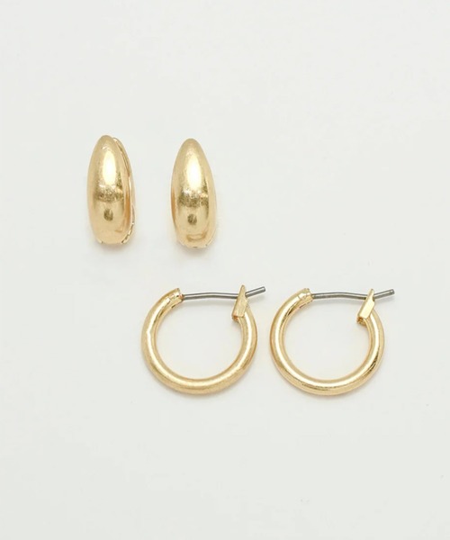 GOLDY(ゴールディ)の「【GOLDY】ドロップ & ミニマル ライン 2ペア ピアス / 1201203※(ピアス(両耳用)・レディース・シルバー系その他/ゴールド系その他/ゴールド/シルバー・FREE)」の4枚目の写真