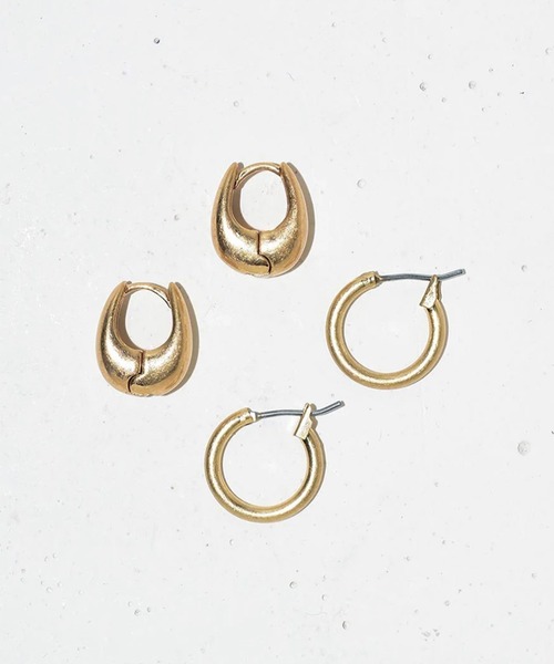 GOLDY(ゴールディ)の「【GOLDY】ドロップ & ミニマル ライン 2ペア ピアス / 1201203※(ピアス(両耳用)・レディース・シルバー系その他/ゴールド系その他/ゴールド/シルバー・FREE)」の5枚目の写真