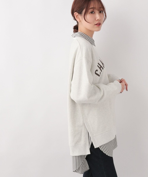 セール】マルチファンクション裏起毛プリントプルオーバー/295719