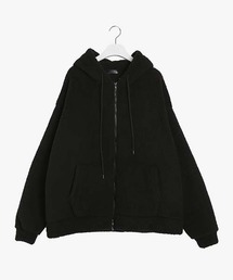 SONYUNARA ボアフリースフードジップアップ