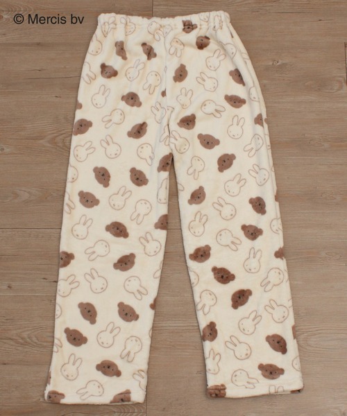 Miffy（ ミッフィー）の「【Miffy】ミッフィー&くまのボリス 総柄ふわもこパジャマセット（ルームウェア/パジャマ・レディース・ベージュ/ピンク・M/L）」の4枚目の写真