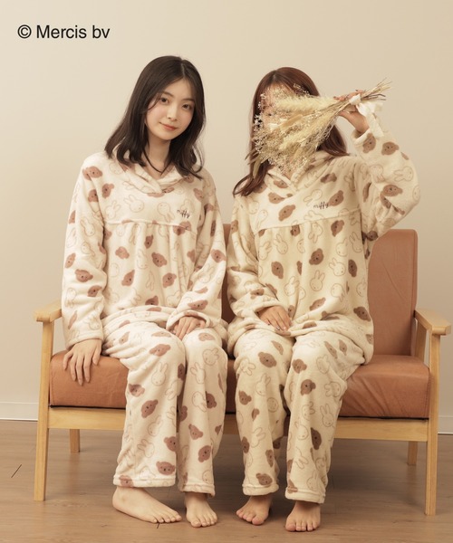 Miffy（ ミッフィー）の「【Miffy】ミッフィー&くまのボリス 総柄ふわもこパジャマセット（ルームウェア/パジャマ・レディース・ベージュ/ピンク・M/L）」の12枚目の写真