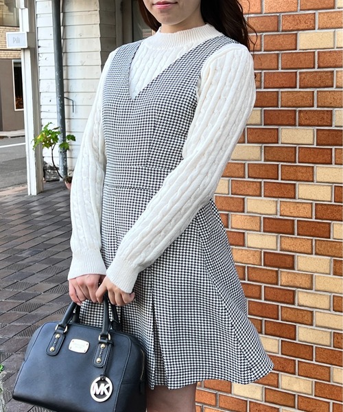 abc une face（アーベーセーアンフェイス）の「ボックスプリーツミニジャンスカ（ワンピース・レディース・ブラック/ブラック系その他/ホワイト系その他/ブラック系その他2/ブラック系その他3・FREE）」の17枚目の写真
