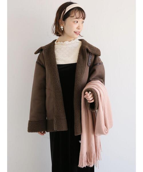 ehka sopo（エヘカソポ）の「シャギーラッセルマフラー（ストール/ショール・レディース・ピンク/オフホワイト/ブルー/イエロー・ﾌﾘ-）」の15枚目の写真