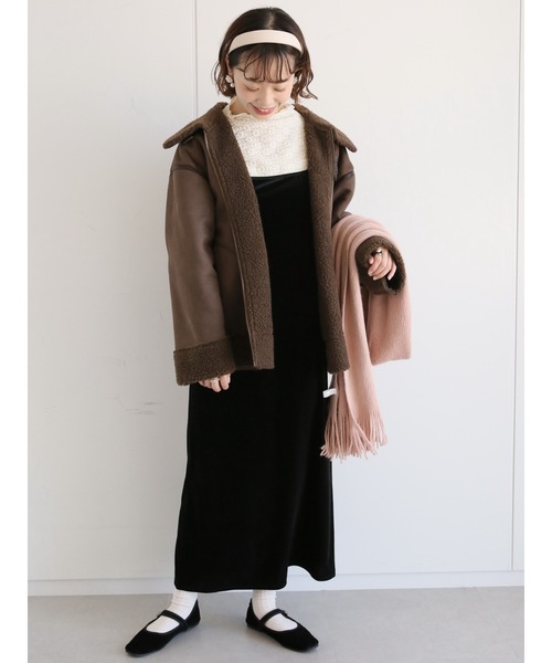 ehka sopo（エヘカソポ）の「シャギーラッセルマフラー（ストール/ショール・レディース・ピンク/オフホワイト/ブルー/イエロー・ﾌﾘ-）」の6枚目の写真