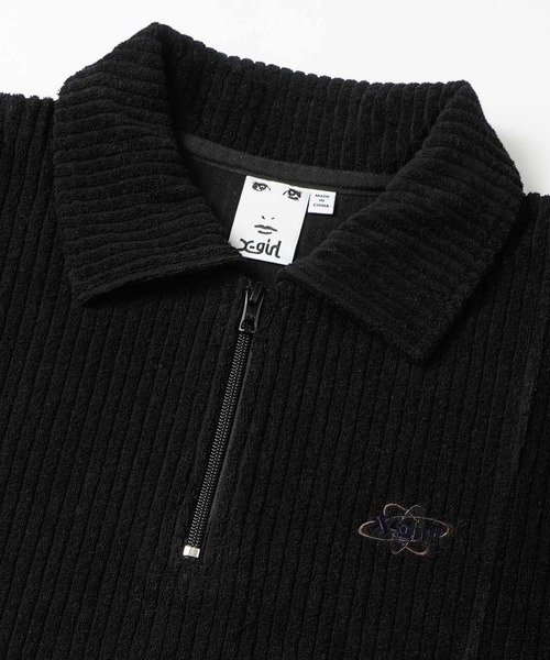X-girl(エックスガール)の「WIDE SLEEVE ANORAK(スウェット・レディース・アッシュ/ブラック/ホワイト・S/M)」の9枚目の写真