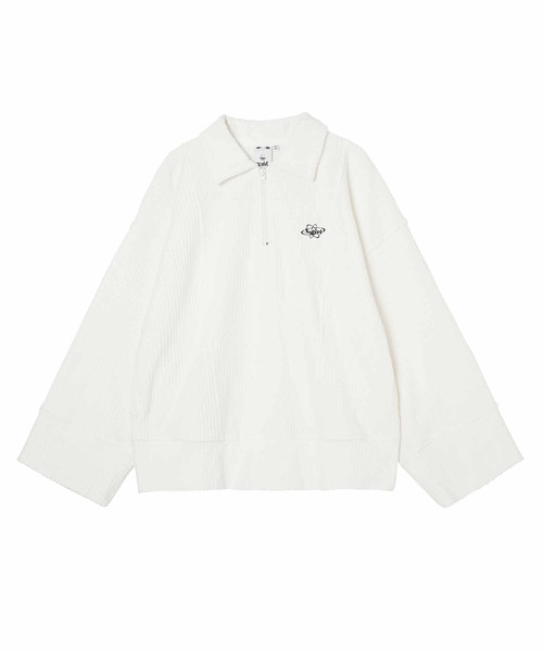 X-girl(エックスガール)の「WIDE SLEEVE ANORAK(スウェット・レディース・アッシュ/ブラック/ホワイト・S/M)」の21枚目の写真