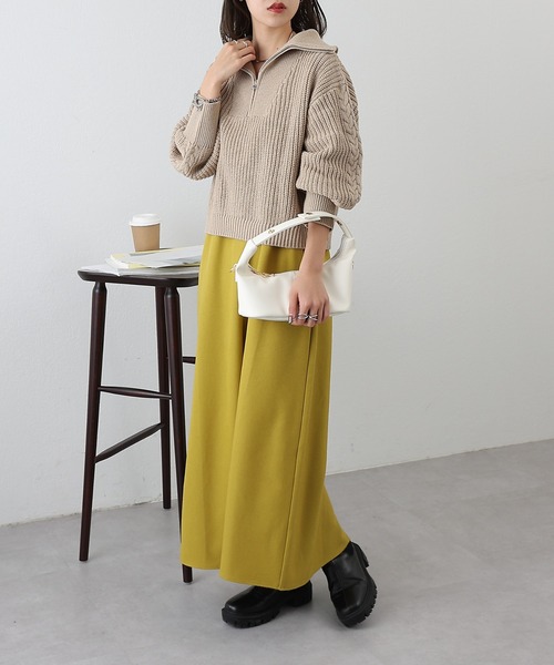 COLONY 2139（コロニートゥーワンスリーナイン）の「クロップドハーフジップニット（ニット/セーター・レディース・オフホワイト/ベージュ/グレー/ブラック/ブルー・FREE）」の16枚目の写真