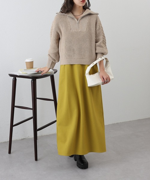 COLONY 2139（コロニートゥーワンスリーナイン）の「クロップドハーフジップニット（ニット/セーター・レディース・オフホワイト/ベージュ/グレー/ブラック/ブルー・FREE）」の10枚目の写真