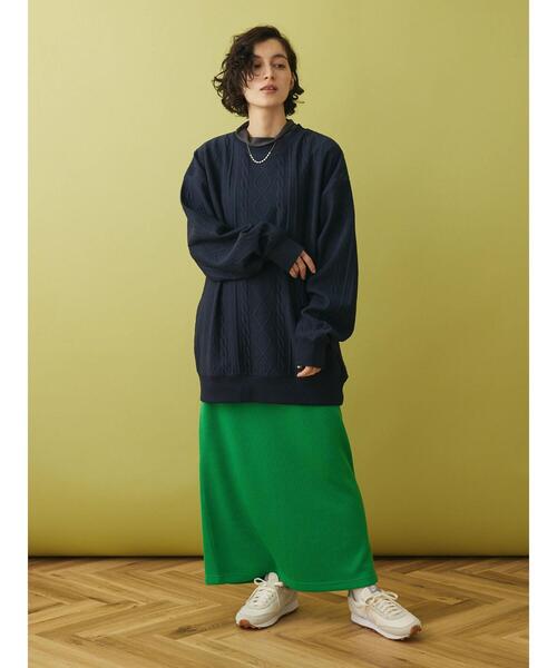 CRAFT STANDARD BOUTIQUE(クラフトスタンダードブティック)の「ケーブル柄JQカットスウェット(スウェット・メンズ・グレー系その他/ブラック/ホワイト系その他/ダークネイビー・L/LL/M)」の19枚目の写真