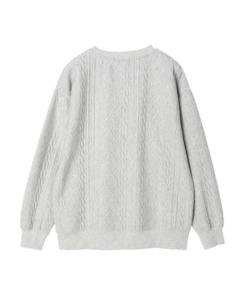 CRAFT STANDARD BOUTIQUE(クラフトスタンダードブティック)の「ケーブル柄JQカットスウェット(スウェット・メンズ・グレー系その他/ブラック/ホワイト系その他/ダークネイビー・L/LL/M)」の17枚目の写真