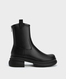 CHARLES & KEITH | プルタブ プラットフォームブーツ(ブーツ)