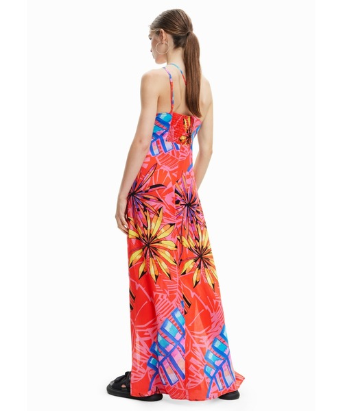 【セール】トロピカル アシンメトリー ミディワンピース（水着）｜Desigual（デシグアル）