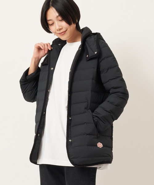 Vincent et Mireille（バンソンエミレイユ）の「STITCHLESS DOUN D/HOOD JKT（ダウンジャケット/コート・レディース・ブラック/ネイビー/ベージュ系その他2/ベージュ系その他/グリーン系その他/オリーブ/ベージュ系その他3・34/36/40/42/38）」の2枚目の写真