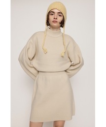 WAIST RIB S/OP ウェスト リブ ミニワンピース