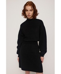 WAIST RIB S/OP ウェスト リブ ミニワンピース